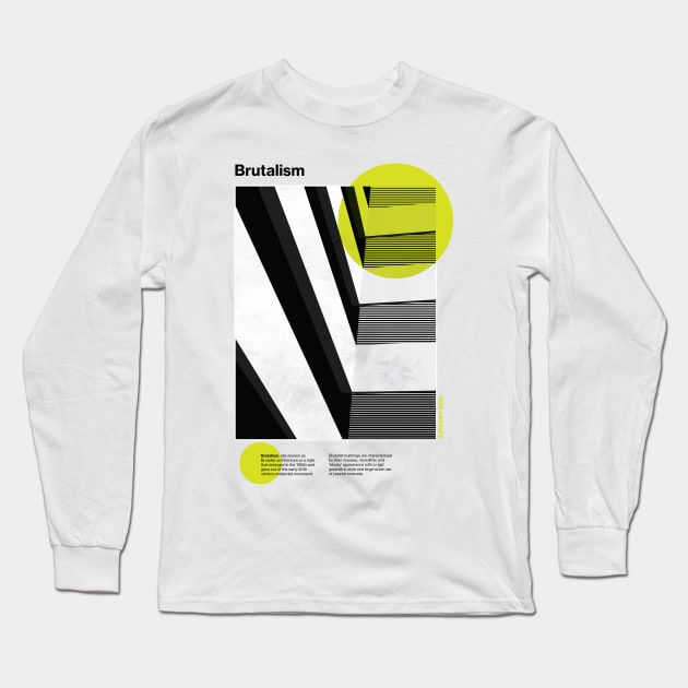 Brutalism Long Sleeve T-Shirt by modernistdesign